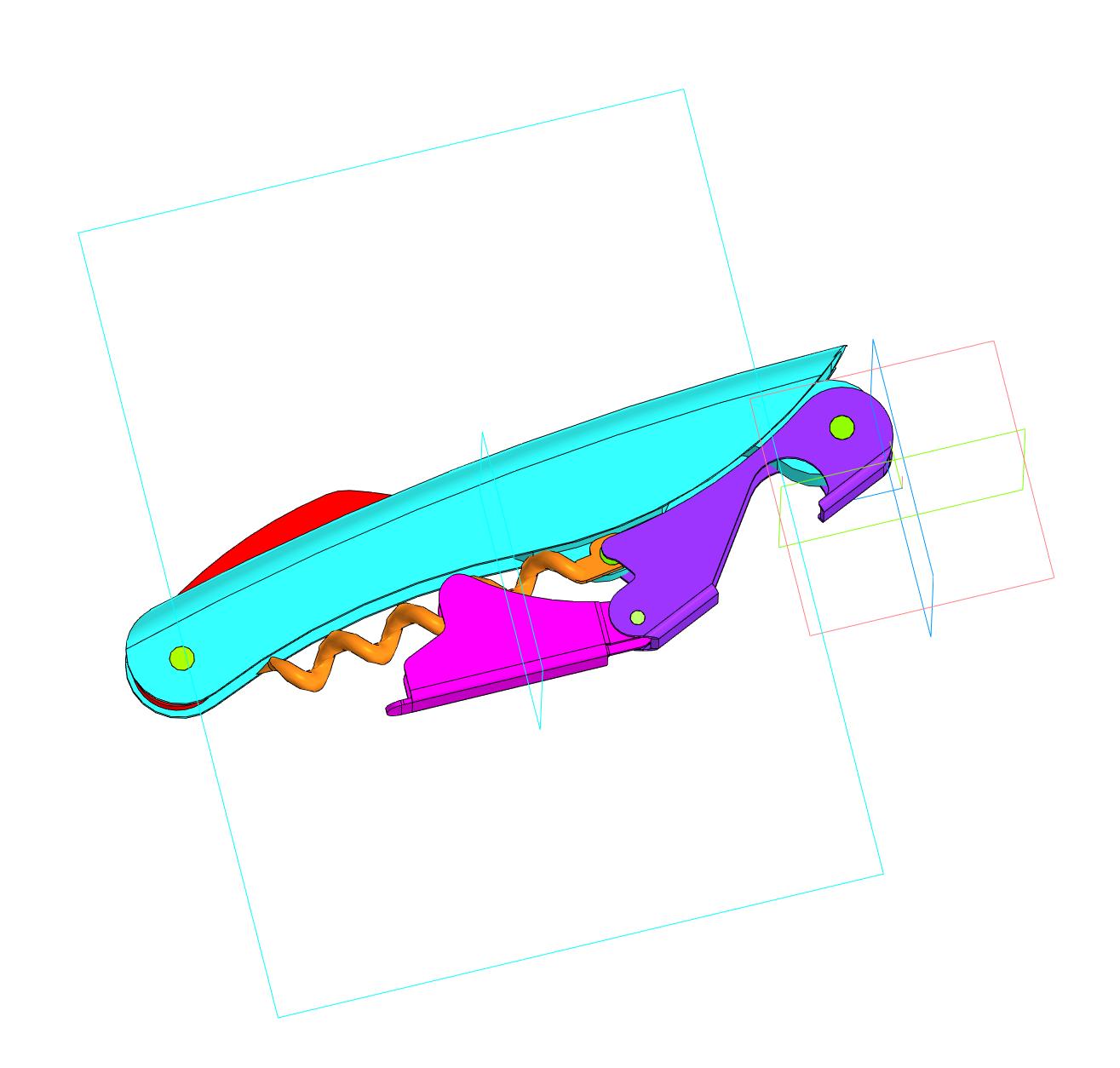 3D модель Нож перочинный с открывашкой