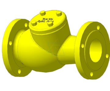 3D модель Клапан подъемный фланцевый 16лс10п Ду80