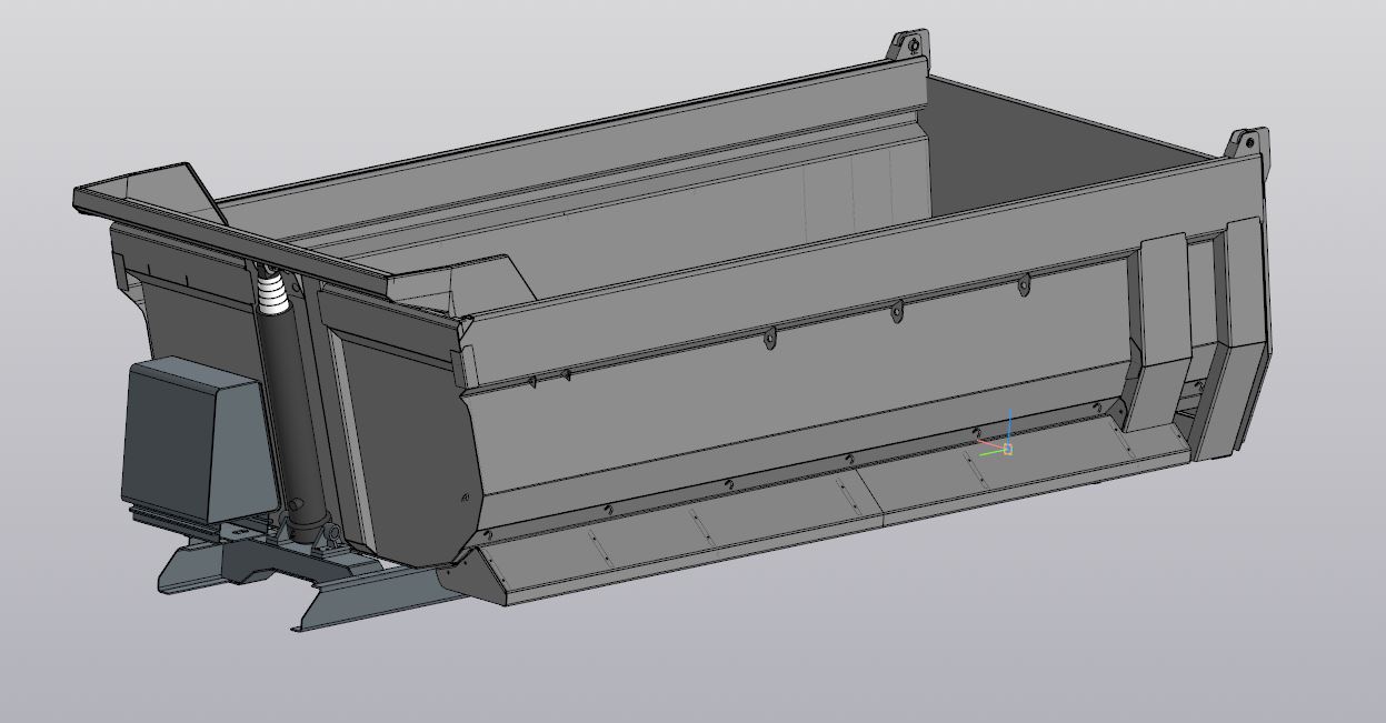 3D модель "U" образный самосвальный кузов
