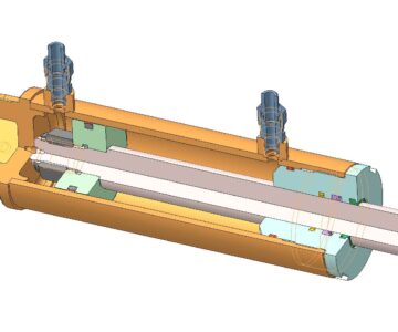 3D модель Гидроцилиндр диаметром 80 мм