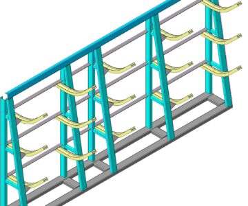 3D модель Стеллаж консольный 3-х секционный