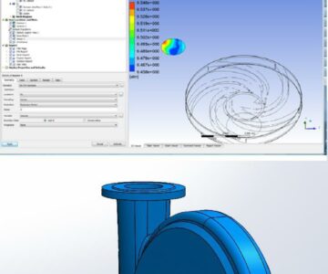 3D модель Моделирование гидравлического течения жидкости через насос 160-75