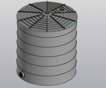 3D модель Резервуар V=500 м3
