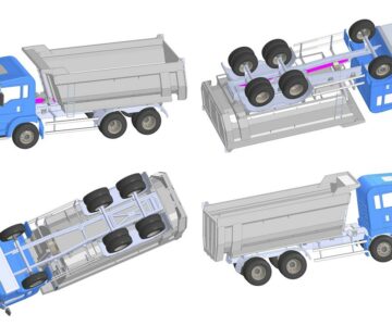 3D модель Самосвальный кузов на шасси МАН