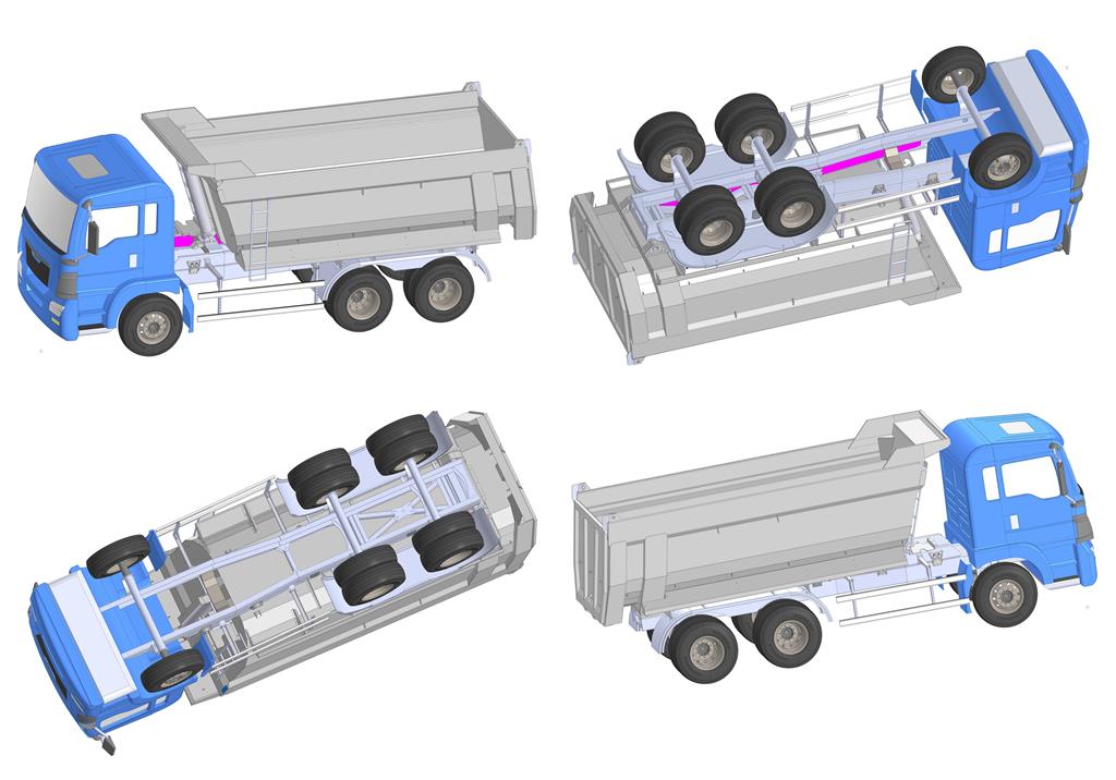 3D модель Самосвальный кузов на шасси МАН