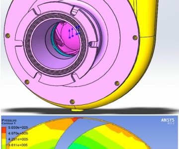 3D модель Моделирование гидравлического течения жидкости через насос 6Ш-8