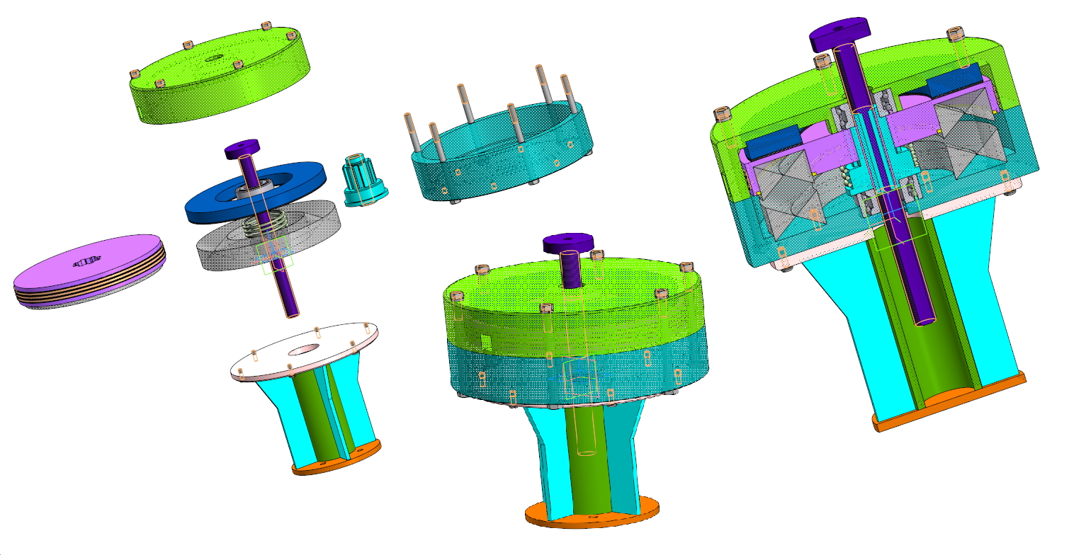 3D модель Самотормозящийся винтовой домкрат с электродвигателем