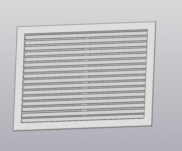 3D модель Решетка наружная РН 800х600 (оцинкованная)