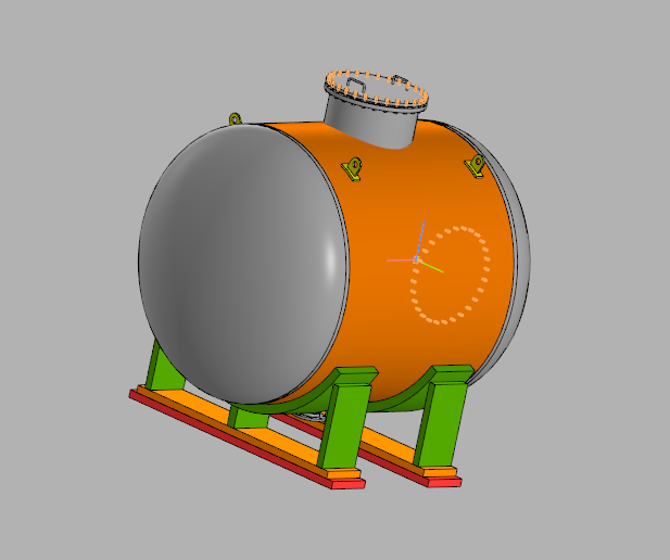 3D модель Резервуар для нефти объемом 5м3 3D