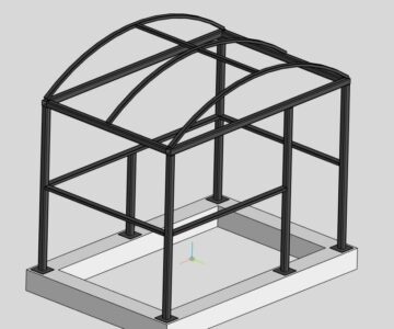 3D модель Беседка из профиля