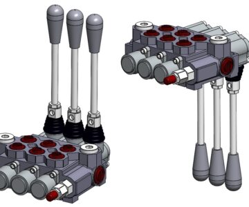 3D модель Гидрораспределитель 3Р40 А1А1А1 CKZ ручки вверх/вниз