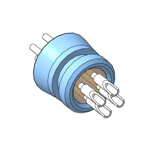 3D модель Модель герметичного соединителя ВКГ-14-9,8 производства "Электросоединитель"