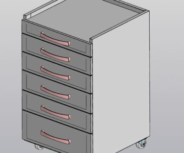 3D модель Шкаф инструментальный 500х500х800