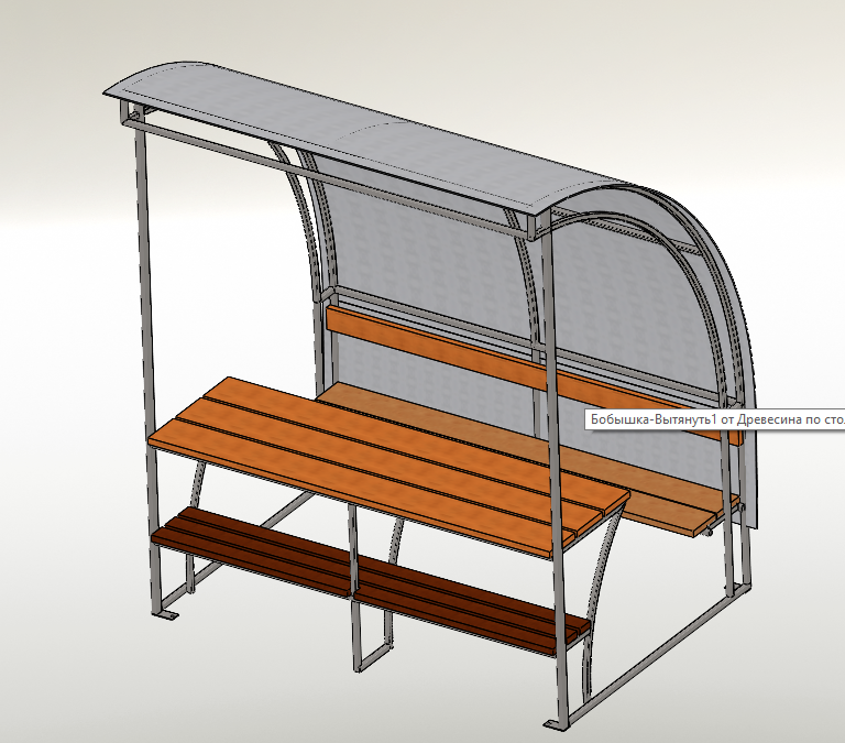 3D модель Беседка 2000х1400х2470