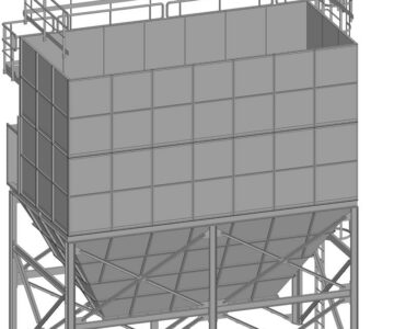 3D модель Фильтр обеспылевания производства гипса 50000м3