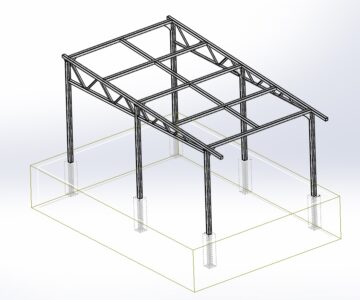 3D модель Каркас навеса