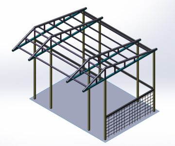 3D модель Металлоконструкция навеса