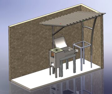 3D модель Мангал и навес