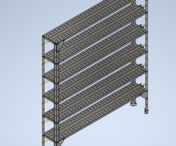 3D модель Стеллаж разборный 1600х250х1850 мм