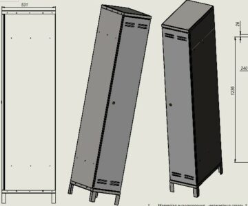 3D модель Шкафчик для одежды