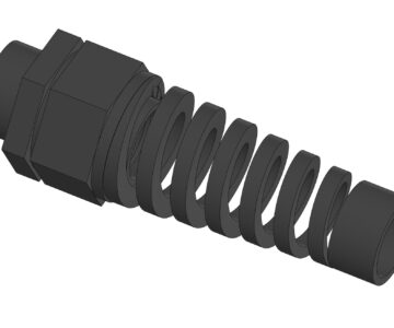 3D модель HSK-F-M25B - втулка кабельная - кабельный ввод, нар. Mх1.5