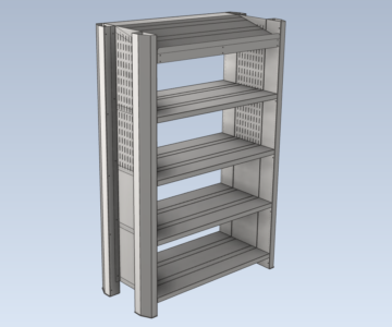 3D модель Модель стеллажа гаражного