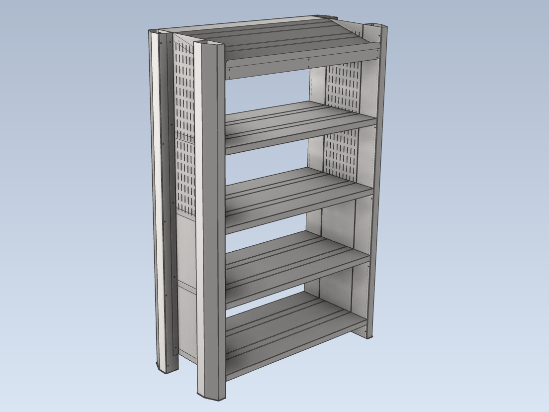 3D модель Модель стеллажа гаражного