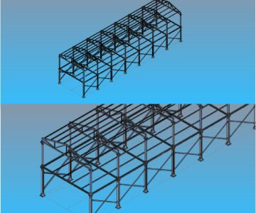 3D модель Металлоконструкция (каркас) здания