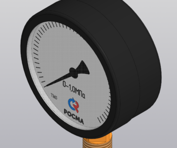 3D модель Манометр ТМ-520Р.00 (0-0,6МПа) G1-2, Росма
