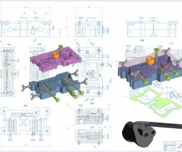 3D модель Пресс-форма на Замок заземлителя ГОСТ 16556-81