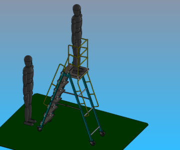 3D модель Передвижная лестница для технического обслуживания