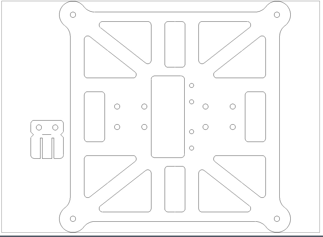 Чертеж Основание стола для 3Д принтера Kingroon KP3S Pro V2