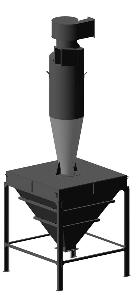 3D модель Газоочистная установка с циклоном ЦН-11-800Л