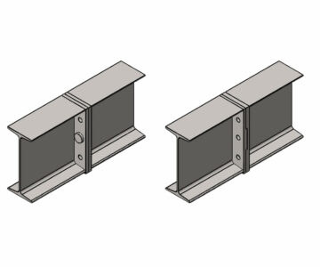 3D модель Организация технологического стыка двух балок