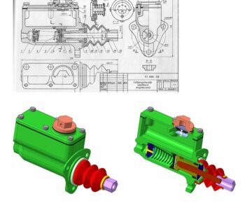 3D модель Гидроцилиндр главный тормозной 47.000 СБ