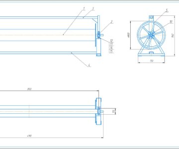 Чертеж Барабан для намотки укрывного материала