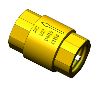 3D модель Обратный клапан с пластиковым сердечником AQUALINK 1/2 2342