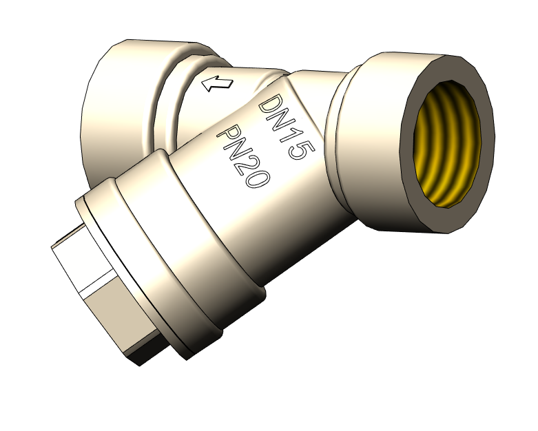 3D модель Косой фильтр 1/2 Valtec VT.192.N.04