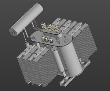 3D модель Силовой трансформатор ТМ-4000/35 УХЛ1 с ТТ