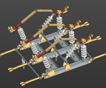 3D модель 3D модель разъединителя РЛК-20