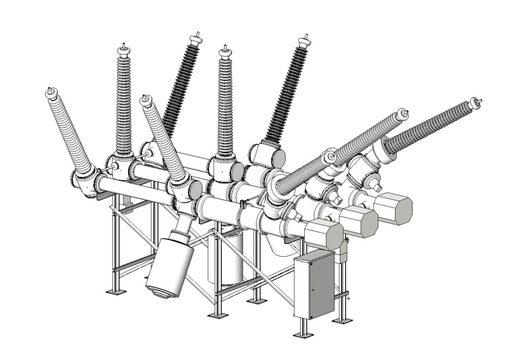 3D модель Гибридный выключатель 245 kV PASS M0-S S/S