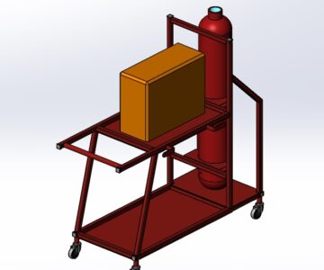 3D модель Тележка для сварочного аппарата TIG 200 DSP