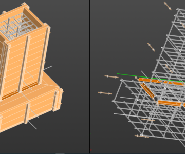 3D модель Фундамент для колонны рамы типа Орск рассчитанный под кран балку.