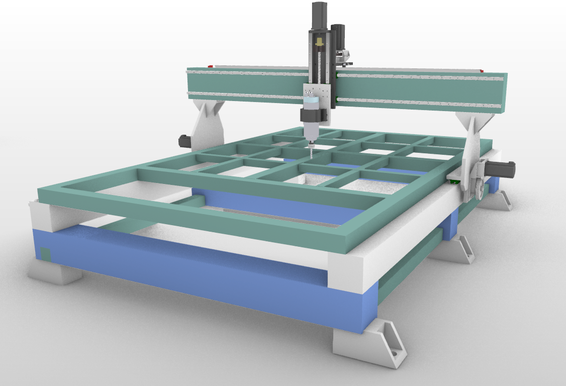 3D модель Фрезерный станок 2500х1700