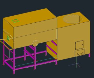 3D модель Печь, казан, коптильня и мангал 4 в 1 полная сборка