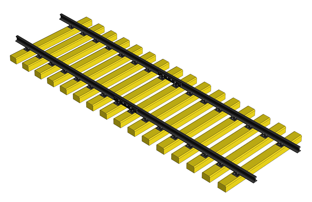 3D модель Железнодорожное полотно