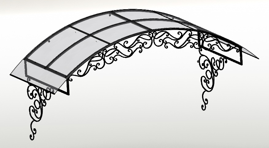 3D модель Козырек 3400х2250х1500
