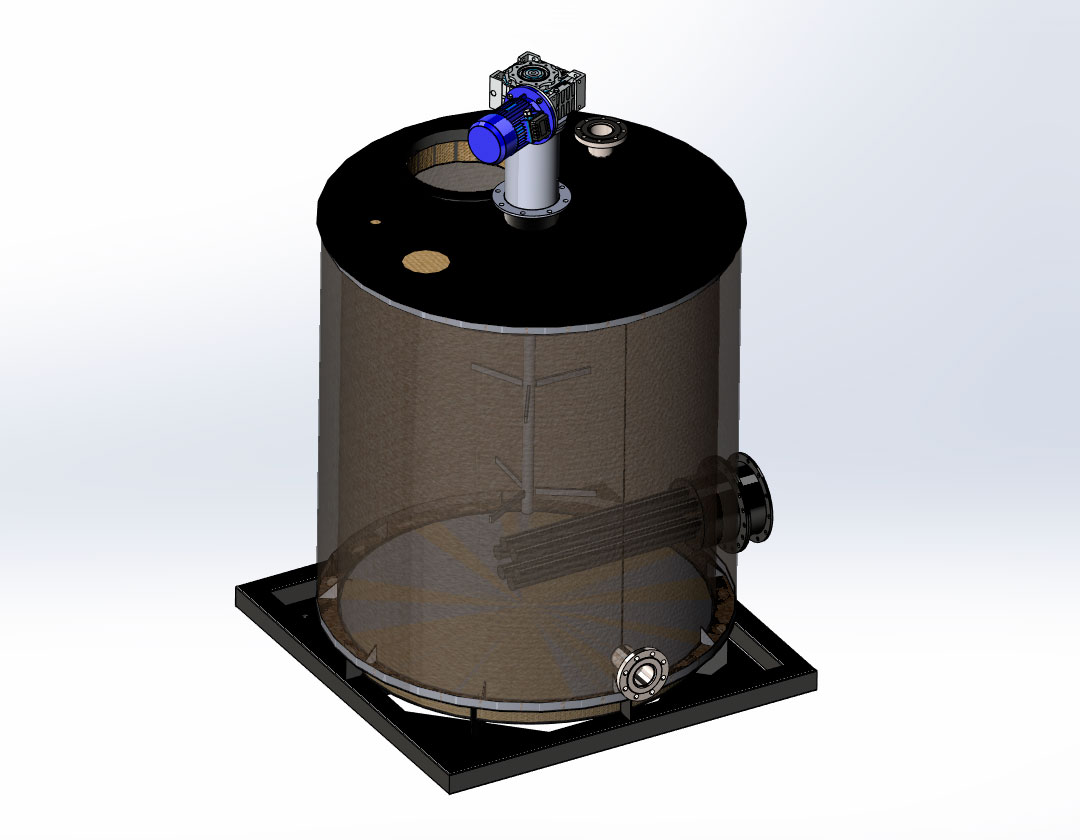 3D модель Резервуар РВС3 с мешалкой