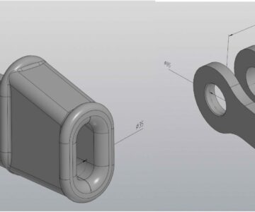 3D модель Коуш под канат ф50мм и ф35мм