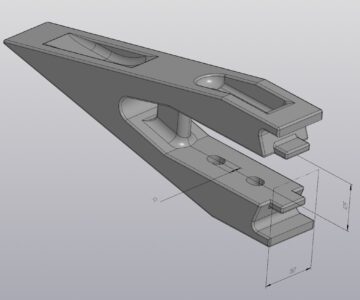 3D модель Зуб ковша отливка